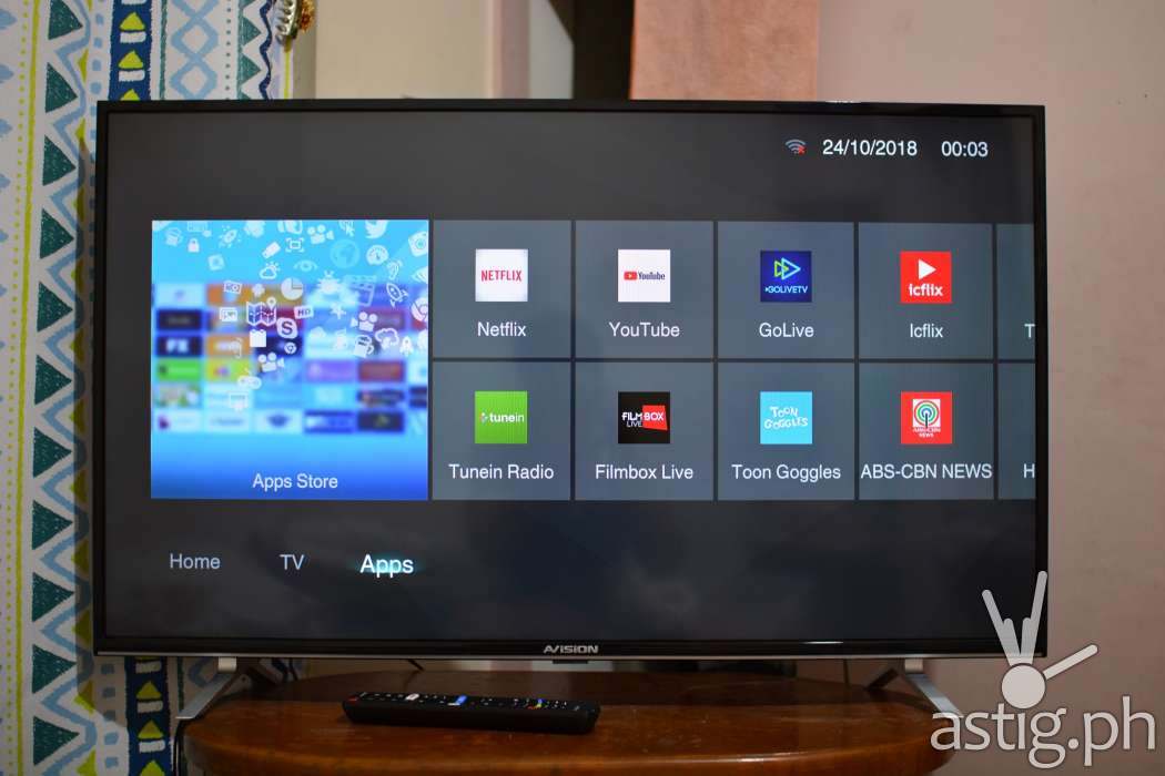 AVision 43FL801 Smart LED TV - Smart apps