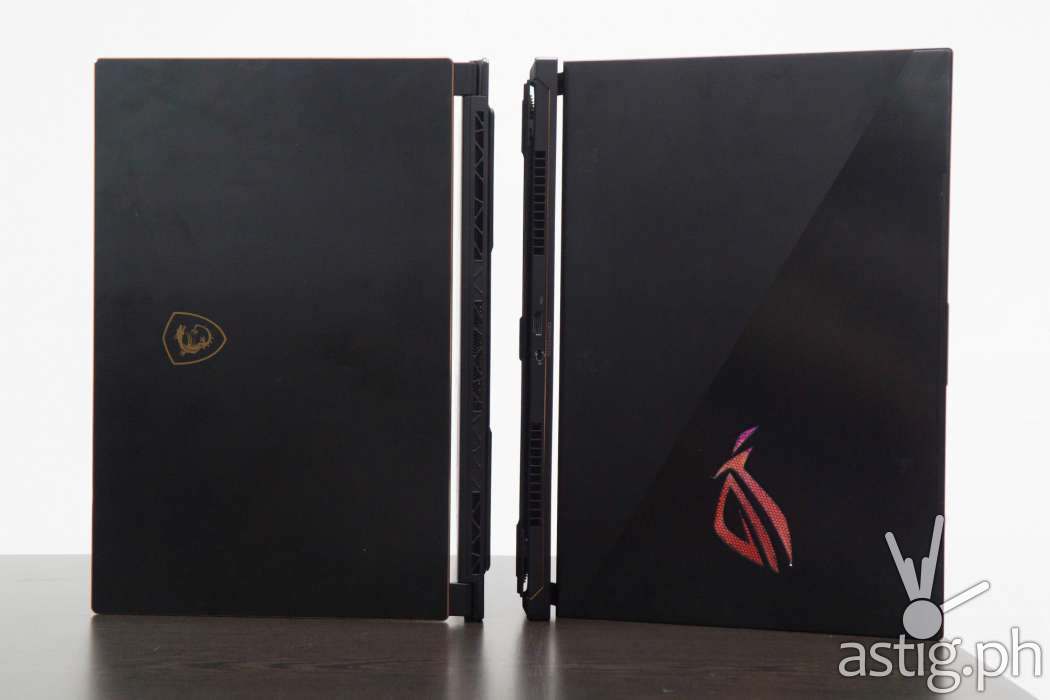 ROG Zephyrus S vs MSI GS65 Stealth Thin 8RF - Back