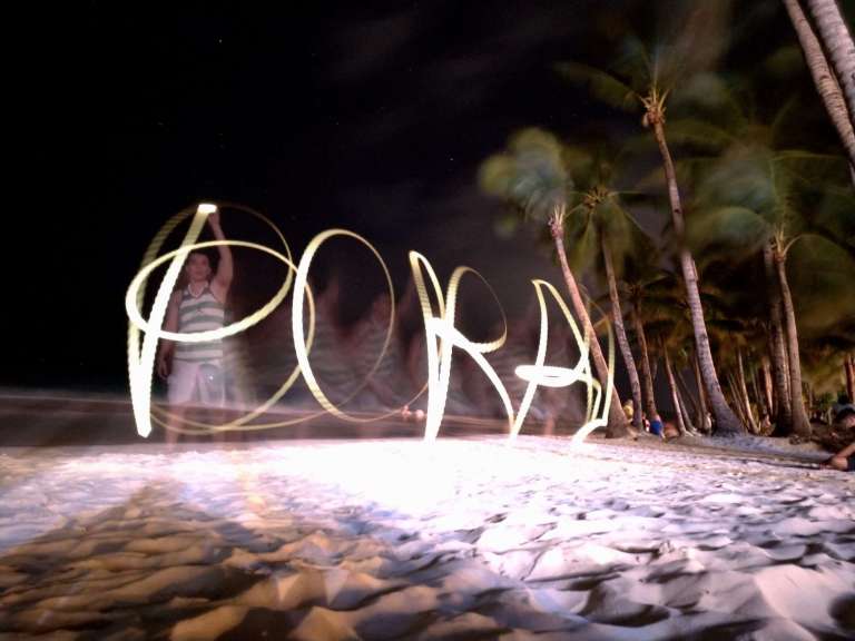 Light Painting - Boracay Philippines re-opening smartphone photo taken on an ASUS ZenFone 5 by Den Uy of TechKuya