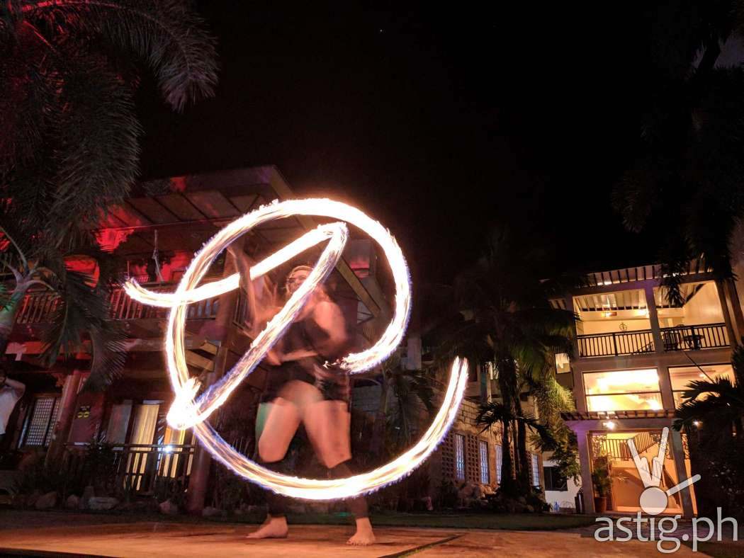 Fire dancer Boracay Philippines re-opening smartphone photo - ASUS ZenFone 5 by Den Uy of TechKuya