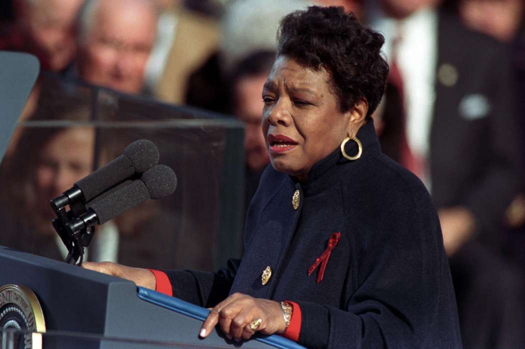 Maya Angelou at Clinton inauguration (courtesy William J. Clinton Presidential Library)