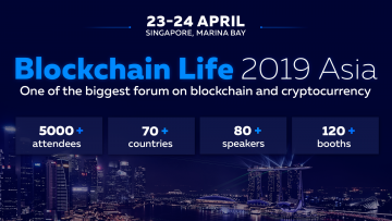 Blockchain Life 2019 event poster Singapore Philippines