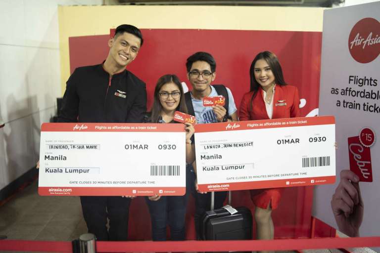 Domestic and international flights coming were given away with fares for as low as P15