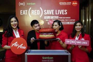 AirAsia in-flight meals RED burger