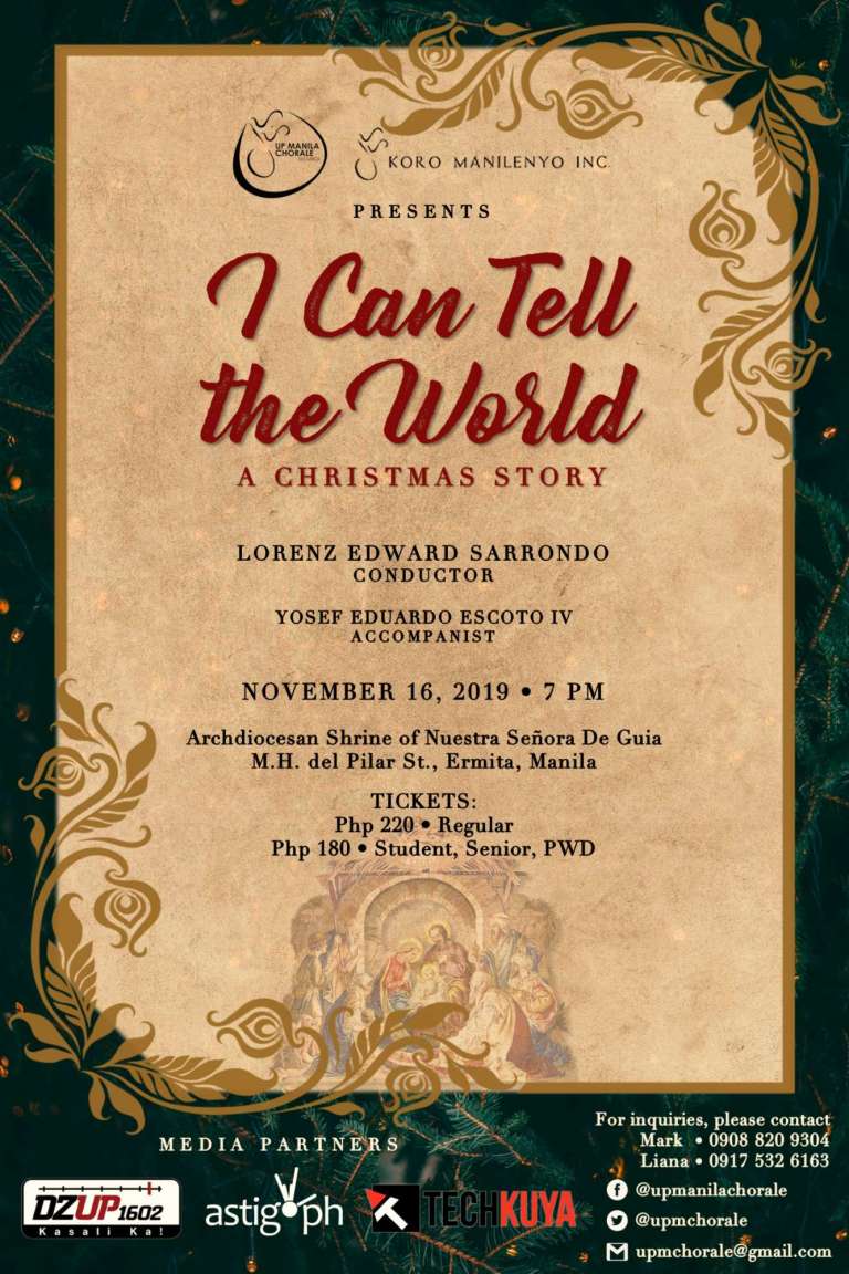 UP Manila Chorale Christmas Concert Poster
