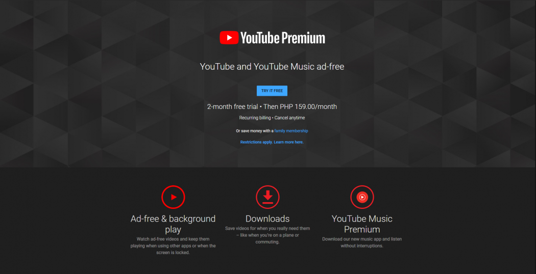 YouTube Premium and YouTube Music Philippines