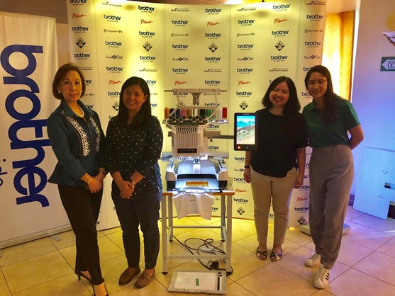 From left to right: GoNegosyo Angelpreneur, Elenor Garcia, Product Specialist of Brother Philippines, Jennifer Vallecera, Channel Sales Executive, and Jannelle Turija from GoNegosyo