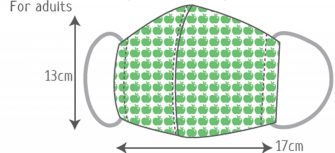 Face mask size guide for adults