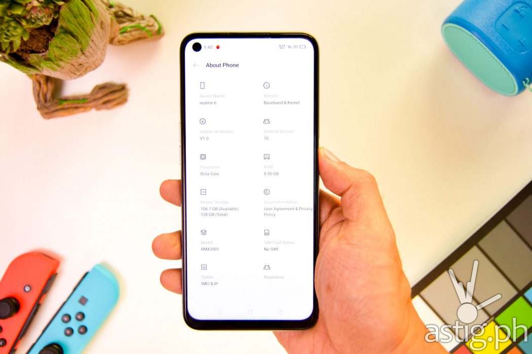 Handheld about phone - realme 6 (Philippines)