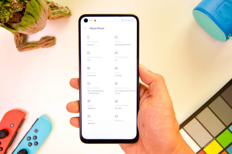 Handheld about phone - realme 6 (Philippines)