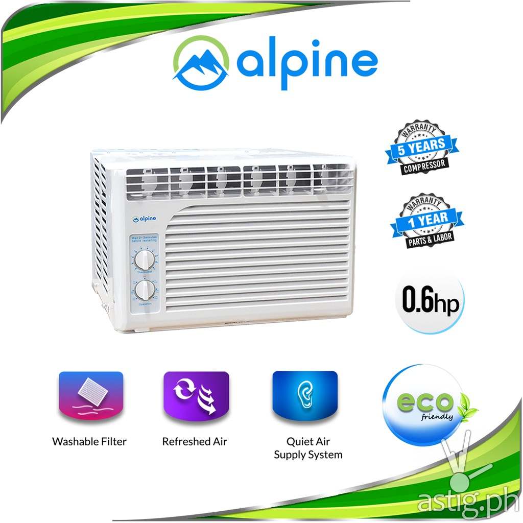 Alpine BW-5MJ09A Window Type Air Conditioner 0.5HP