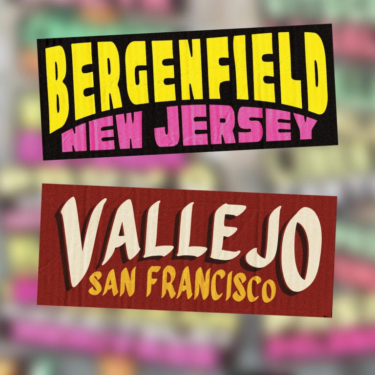 Bergenfield, New Jersey, Vallejo, San Francisco - US cities as jeepney signs from the Philippines by Zach Reyes