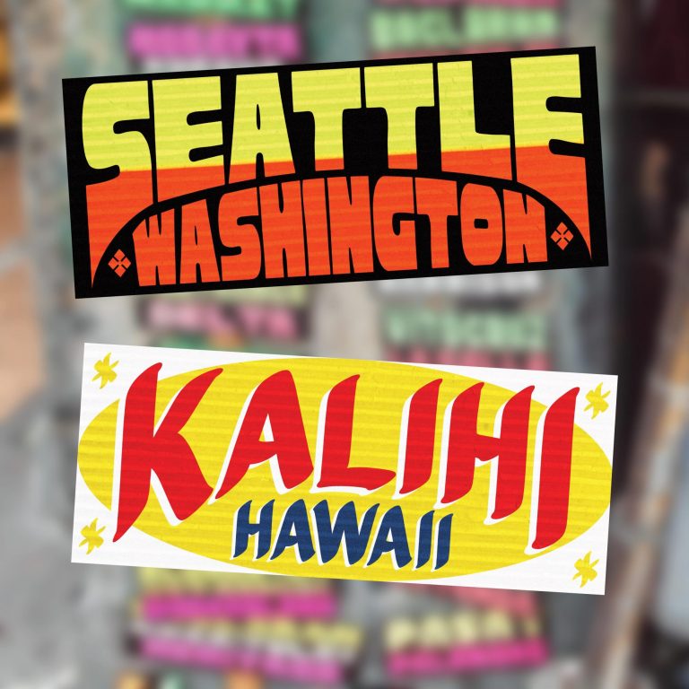 Seattle, Washington, Kalihi, Hawaii - US cities as jeepney signs from the Philippines by Zach Reyes