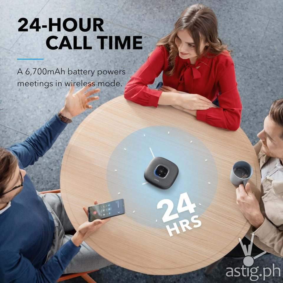 24 hour call time Anker PowerConf Bluetooth Speakerphone