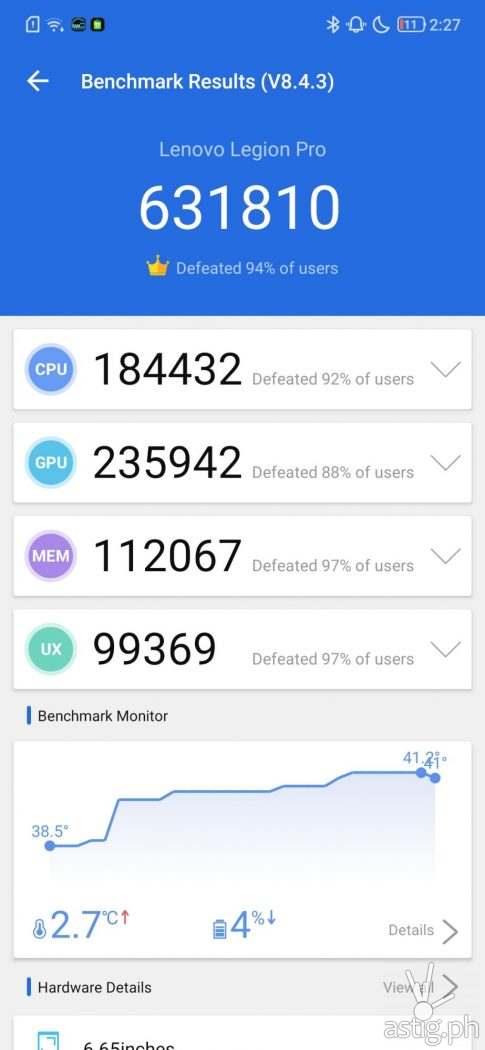 AnTuTu Performance Benchmark - Legion Phone Duel