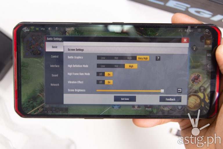 Graphics settings Marvel Super War Vengeance Red - Legion Phone Duel (Philippines)