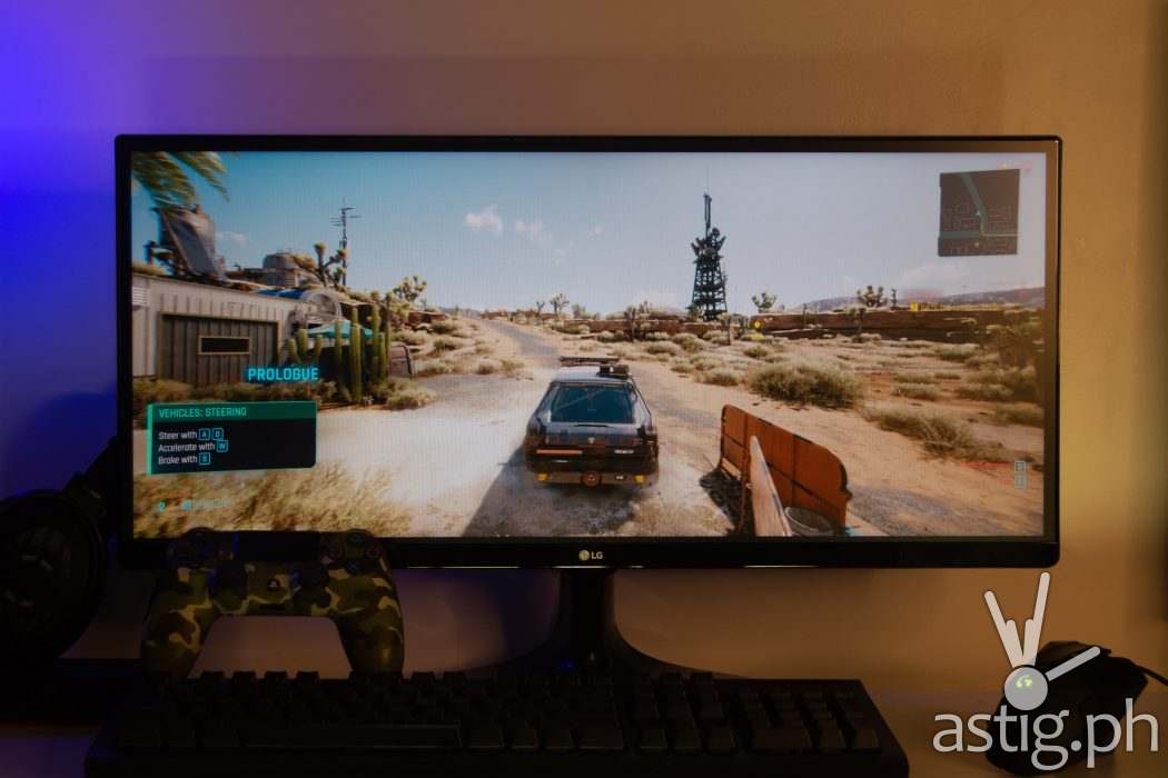 Cyberpunk 20177 gaming - LG 25UM58 UltraWide Monitor (Philippines)