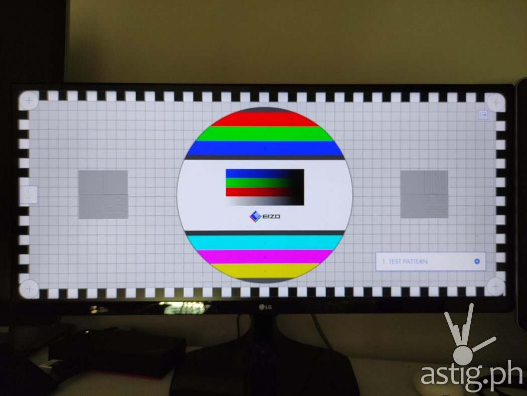 Eizo display test - LG 25UM58 UltraWide monitor