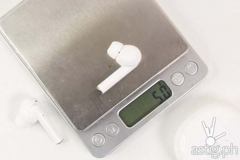 Weight of single headphone - realme Buds Air Pro (Philippines)