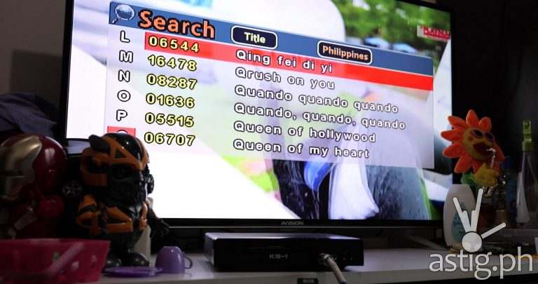 User interface - Platinum Karaoke KS-1 home karaoke videoke system