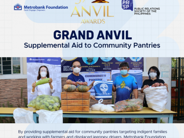 Metrobank Foundation Grand Anvil Supplemental Aid to Community Pantries