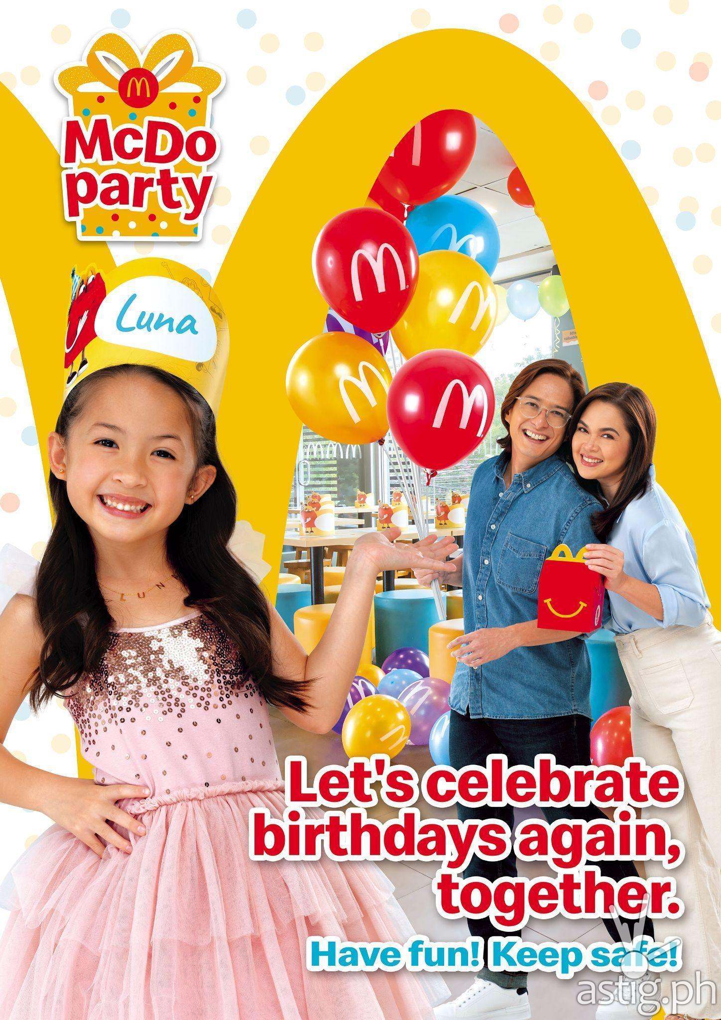 McDonald's brings back McDo Parties as restrictions lessen in order to celebrate a person's