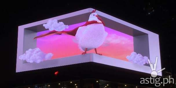 WATCH: Who is this 3D superhero chicken flying above BGC? [video]
