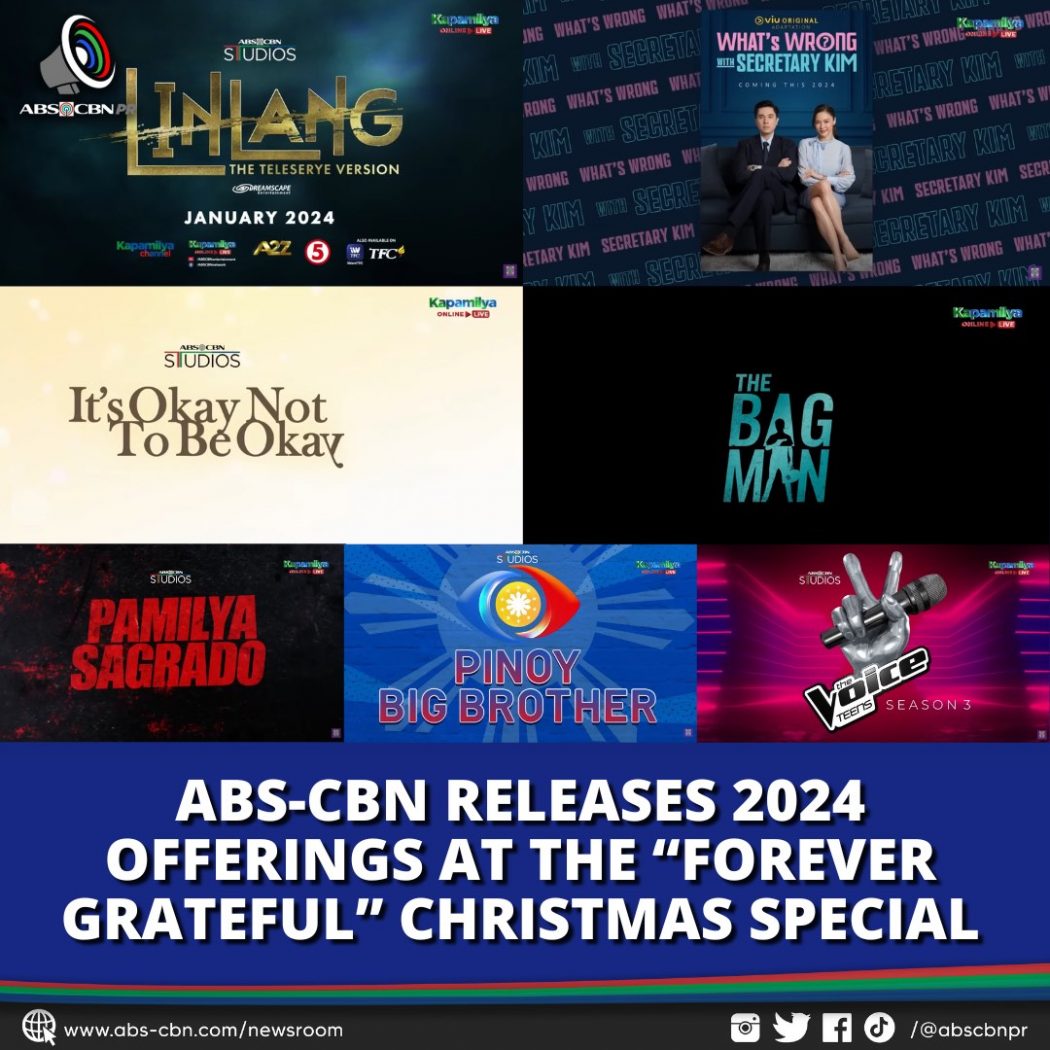 ABSCBN unveils 2024 show lineup at the "Forever Grateful" Christmas