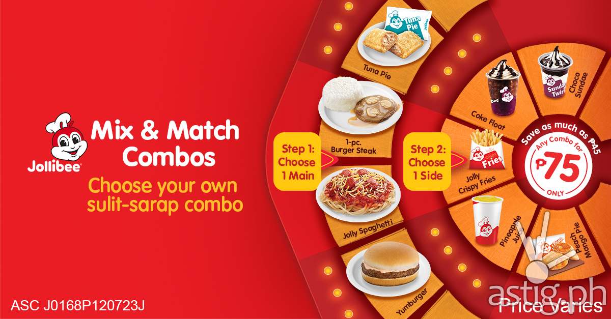 Jollibee mix match combos offer sulit sarap options ASTIG Philippine