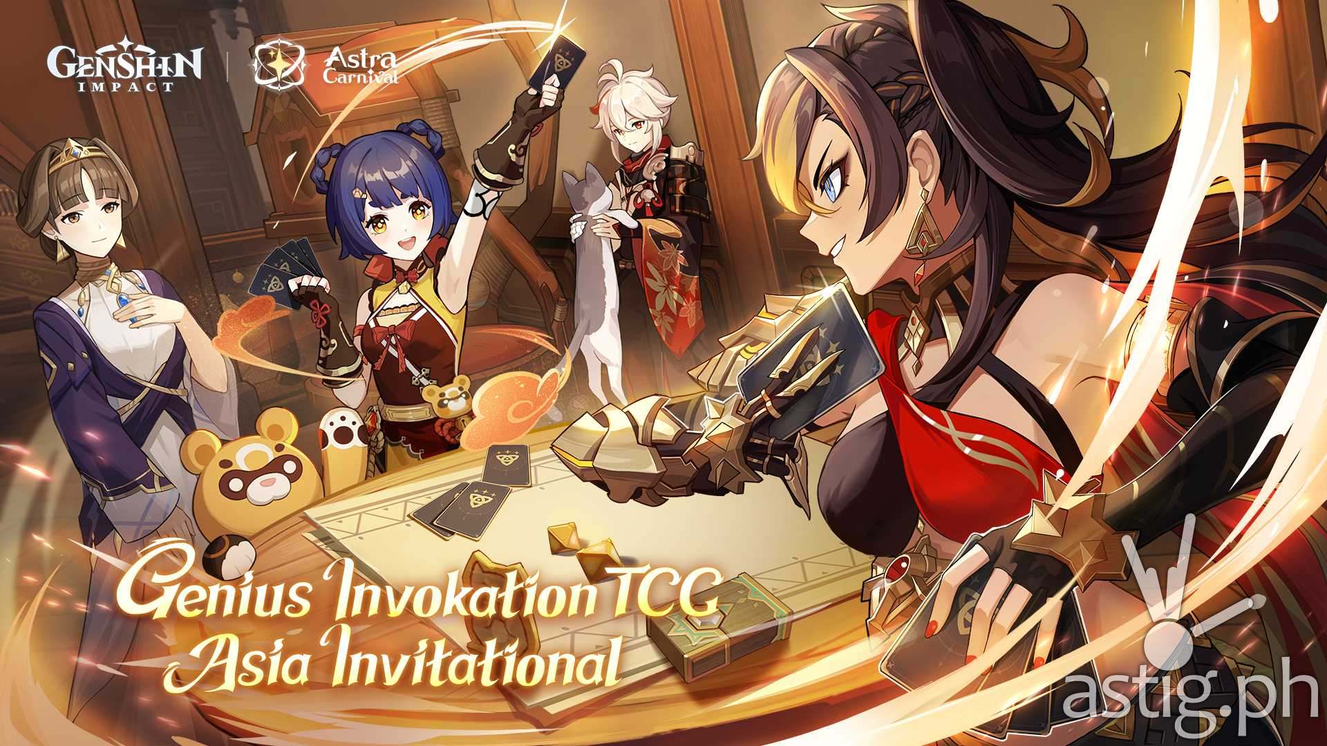 Genshin Impact S First Genius Invokation TCG Asia Invitational Set For   Key Art  EN 