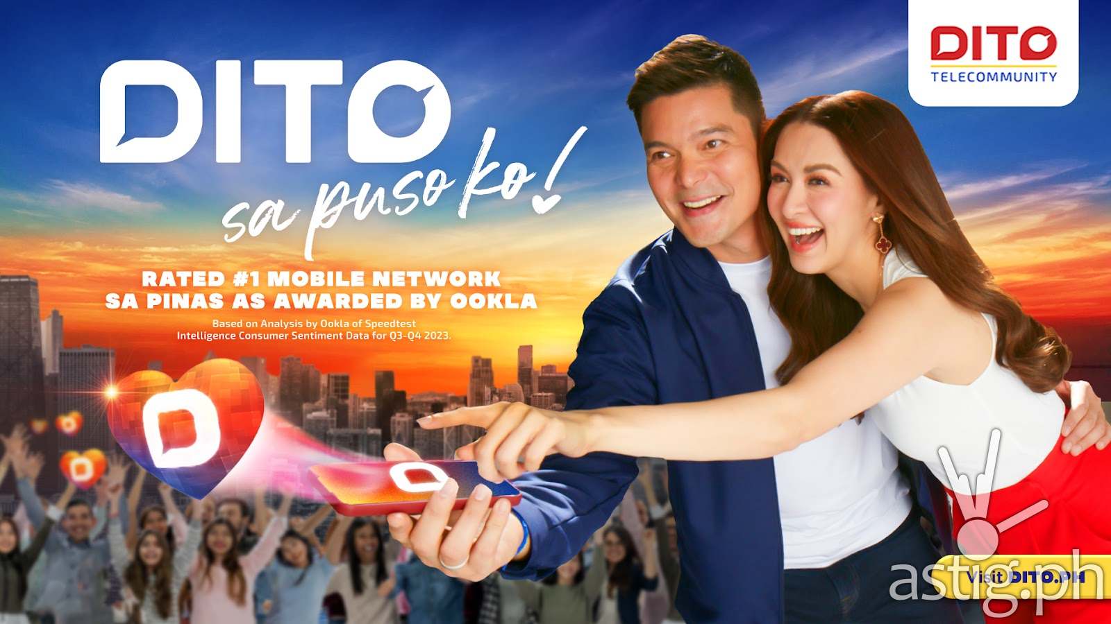 DITO Celebrates OOKLA Win with Latest Campaign “DITO SA PUSO KO” Featuring Power Couple Dingdong Dantes And Marian Rivera