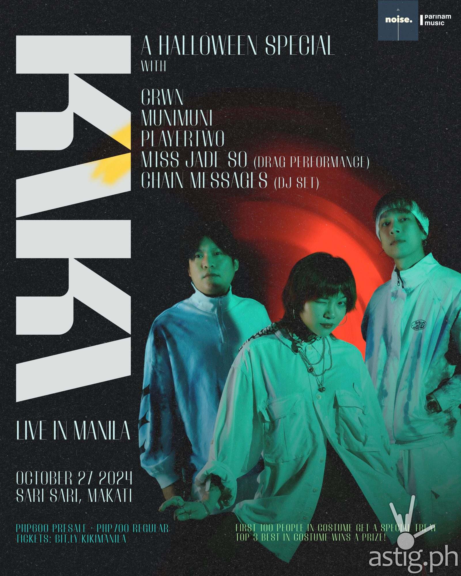 Bangkok-based alt-pop trio KIKI, Drag superstar M1ss Jade So, AXEAN alums Munimuni and CRWN to headline The Rest Is Noise PH’s “Halloween Special”   