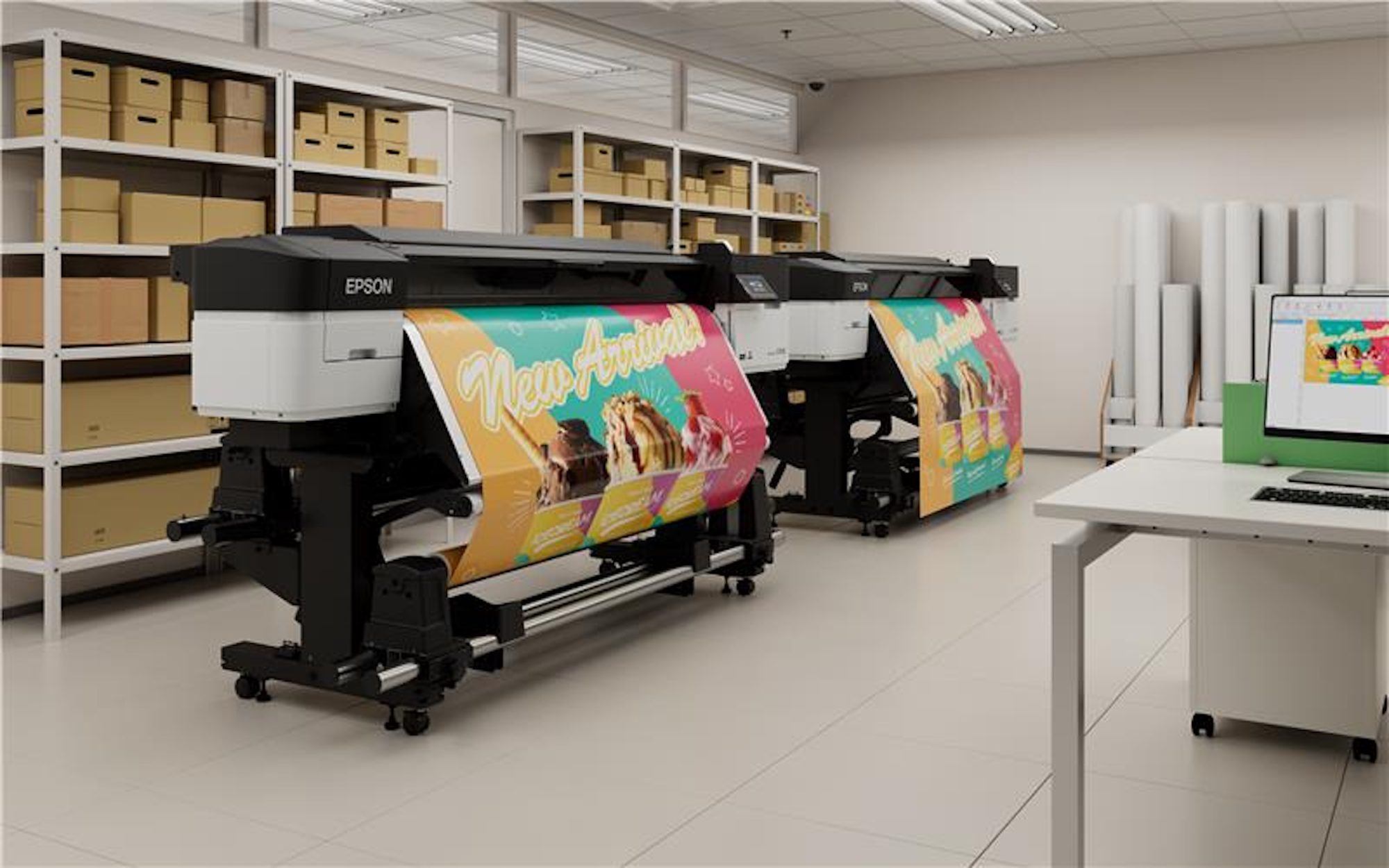 Epson's wide-format printer keeps physical signage sharp for retail, events, and offices