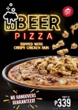 Beer Pizza with chicken skin is actually a thing now