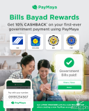 10% cashback on bills and government fees with PayMaya