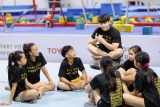 Carlos Yulo trains young Filipino gymnasts from Manila, Davao, and Cebu