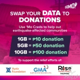 GOMO launches ‘Mo Creds donation drive for Abra quake victims