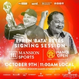 Efren ‘Bata’ Reyes to Host Meet-and-Greet at Mansion Sports Hanoi Open on October 9