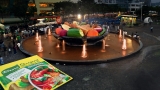LOOK: Pinoys shocked as MOA fountain transforms into a giant sinigang bowl