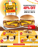 McDonald’s launches their newest Crave & Claim Fest for up to 40% off through deals