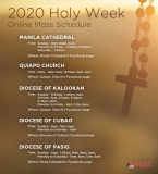 LIST: Online mass schedules for Holy Week (Philippines)