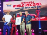 Caltex Fuels World Record with  Natasha Chang and Welcomes Mr. Dingdong Dantes