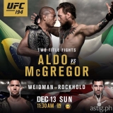 UFC 194: McGregor vs Aldo live Sunday Dec 19