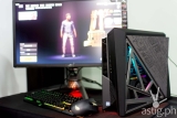 ROG HURACAN compact gaming desktop has an exposed side panel that you can open