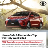 Toyota is offering emergency motorist assistance this Holy Week