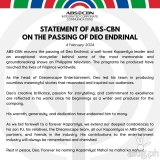 Deo Endrinal death: ABS-CBN official statement