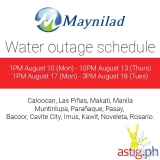 Maynilad water interruption in Metro Manila, Cavite [infographic]
